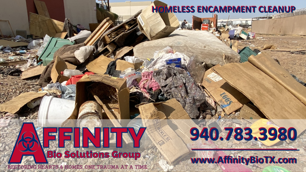 Homeless Encampment Cleanup in Fort Worth Texas